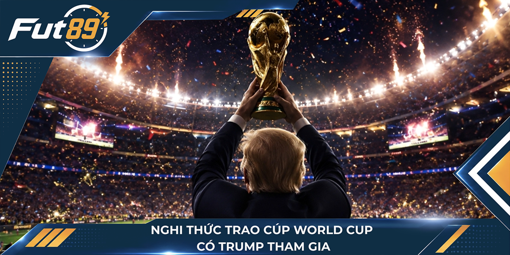 Nghi thức trao cúp World Cup có Trump tham gia