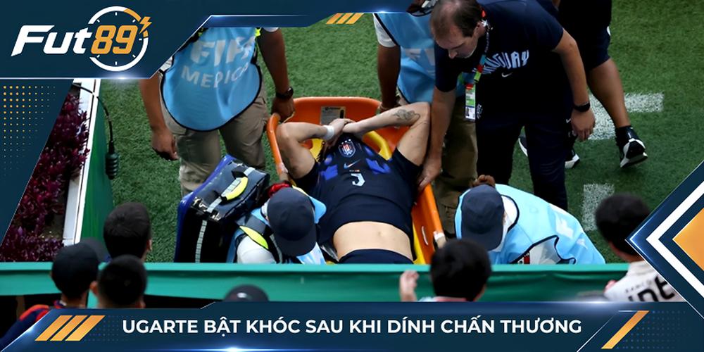 Ugarte bật khóc sau khi dính chấn thương