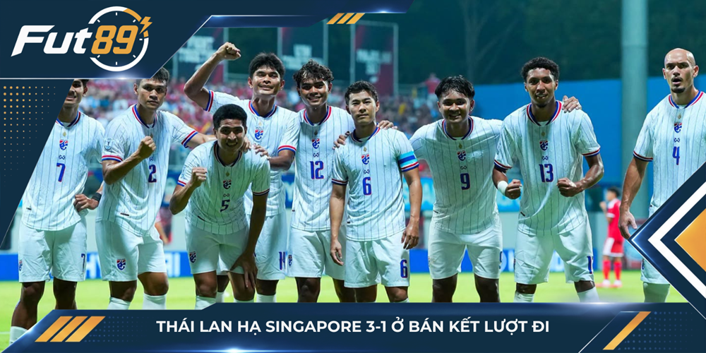 Thái Lan hạ Singapore 3-1 ở bán kết lượt đi