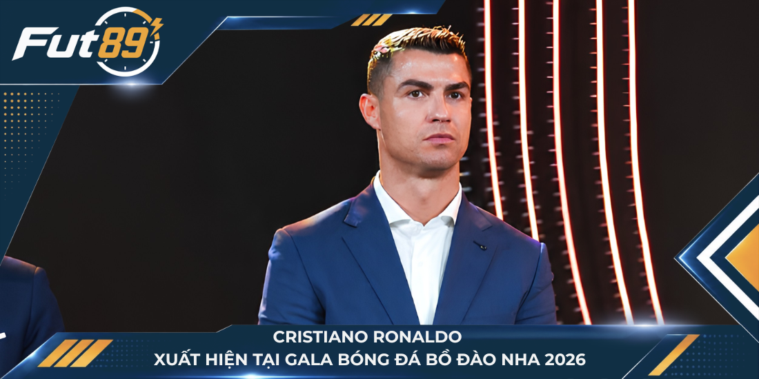 Cristiano Ronaldo xuất hiện tại gala bóng đá Bồ Đào Nha 2026