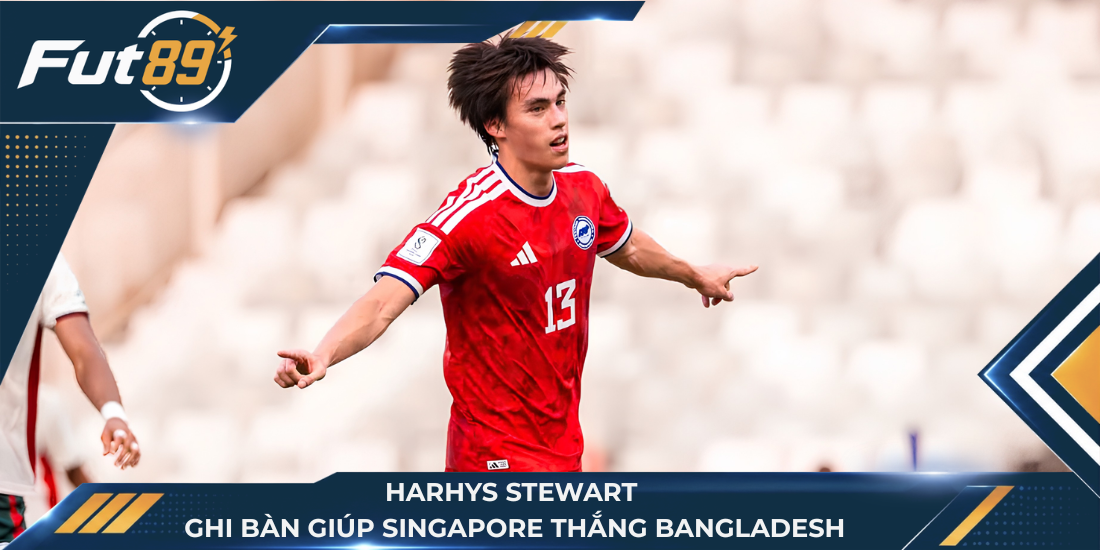 Harhys Stewart ghi bàn giúp Singapore thắng Bangladesh