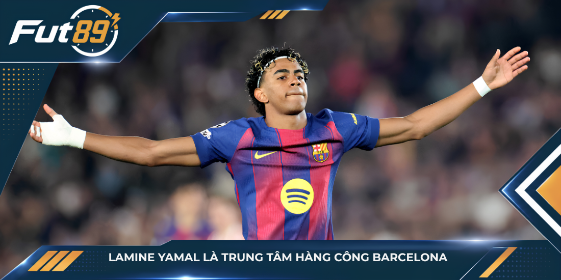 Lamine Yamal là trung tâm hàng công Barcelona