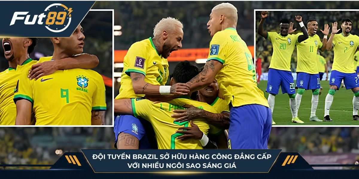 Đội tuyển Brazil sở hữu hàng công đẳng cấp với nhiều ngôi sao sáng giá