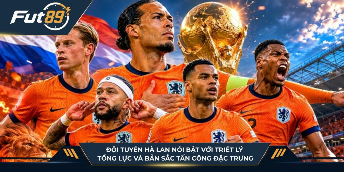 Đội tuyển Hà Lan nổi bật với triết lý tổng lực và bản sắc tấn công đặc trưng