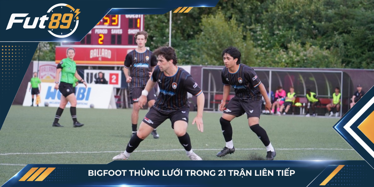 Bigfoot thủng lưới trong 21 trận liên tiếp