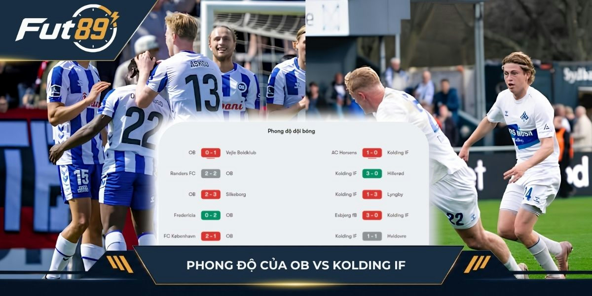Phong độ hai đội OB vs Kolding IF