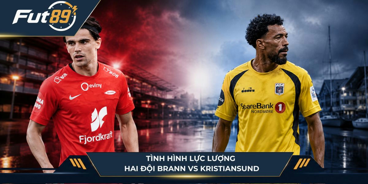 Tình hình lực lượng hai đội Brann vs Kristiansund