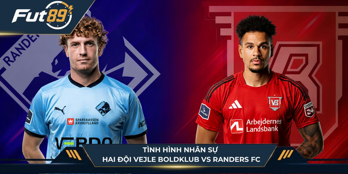 Tình hình nhân sự của cặp đấu Vejle Boldklub vs Randers FC
