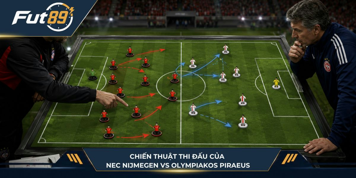Chiến thuật thi đấu của NEC Nijmegen vs Olympiakos Piraeus