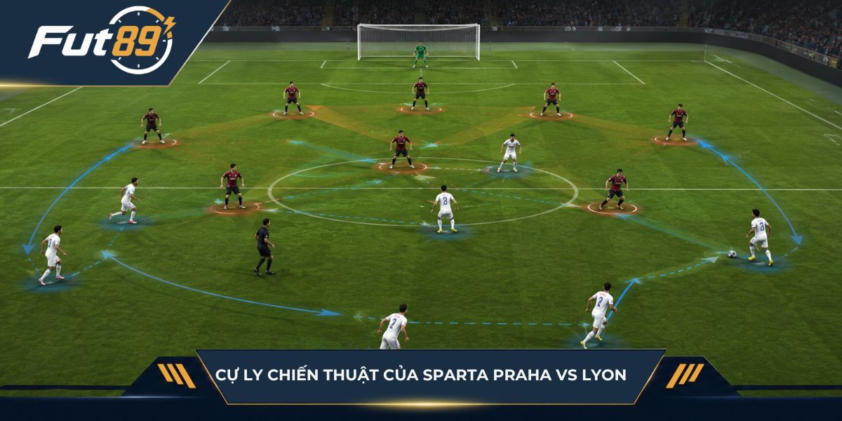 Sơ đồ thi đấu của hai đội Sparta Praha vs Lyon