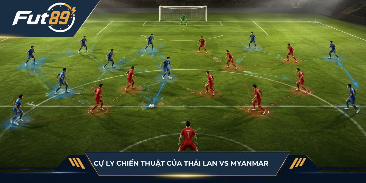 Cự ly chiến thuật của Thái Lan vs Myanmar