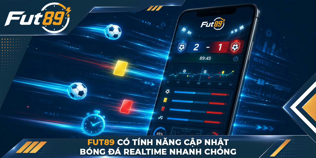 Fut89 có tính năng cập nhật bóng đá realtime nhanh chóng