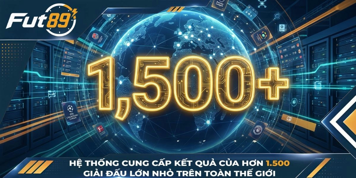Hệ thống cung cấp kết quả của hơn 1.500 giải đấu lớn nhỏ trên toàn thế giới