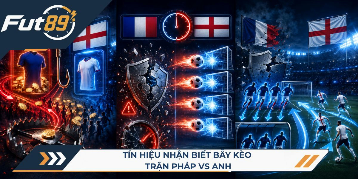 Tín hiệu nhận biết bẫy kèo trận Pháp vs Anh