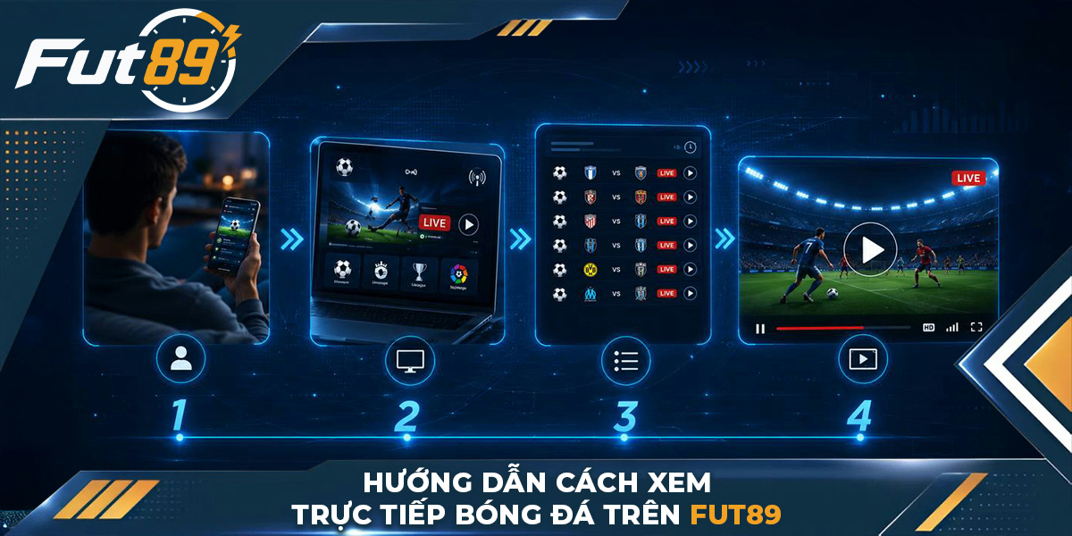 Hướng dẫn cách xem trực tiếp bóng đá trên Fut89