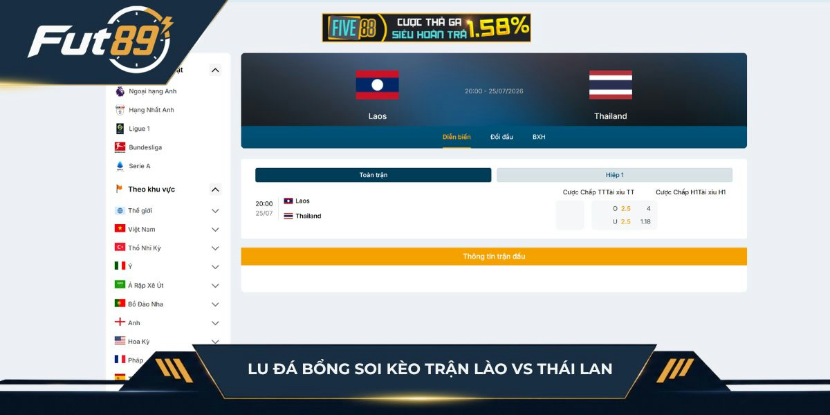 Lu Đá Bổng soi kèo trận Lào vs Thái Lan