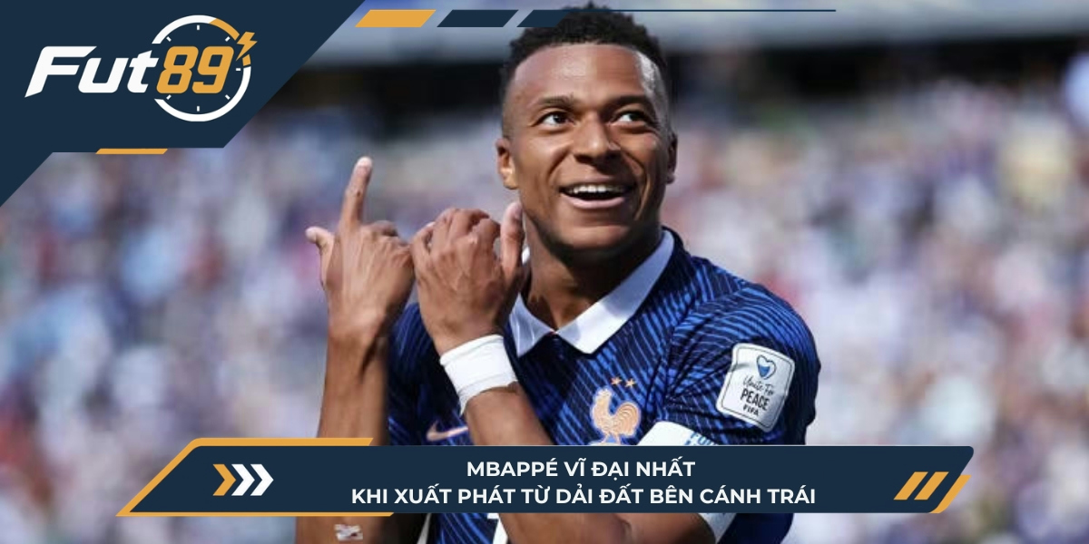 Mbappé vĩ đại nhất khi xuất phát từ dải đất bên cánh trái