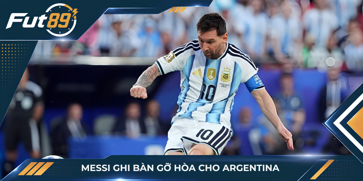 Messi ghi bàn gỡ hòa cho Argentina