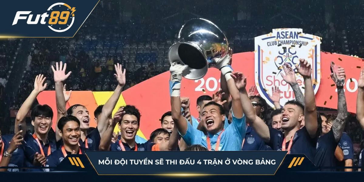Mỗi đội tuyển sẽ thi đấu 4 trận ở vòng bảng
