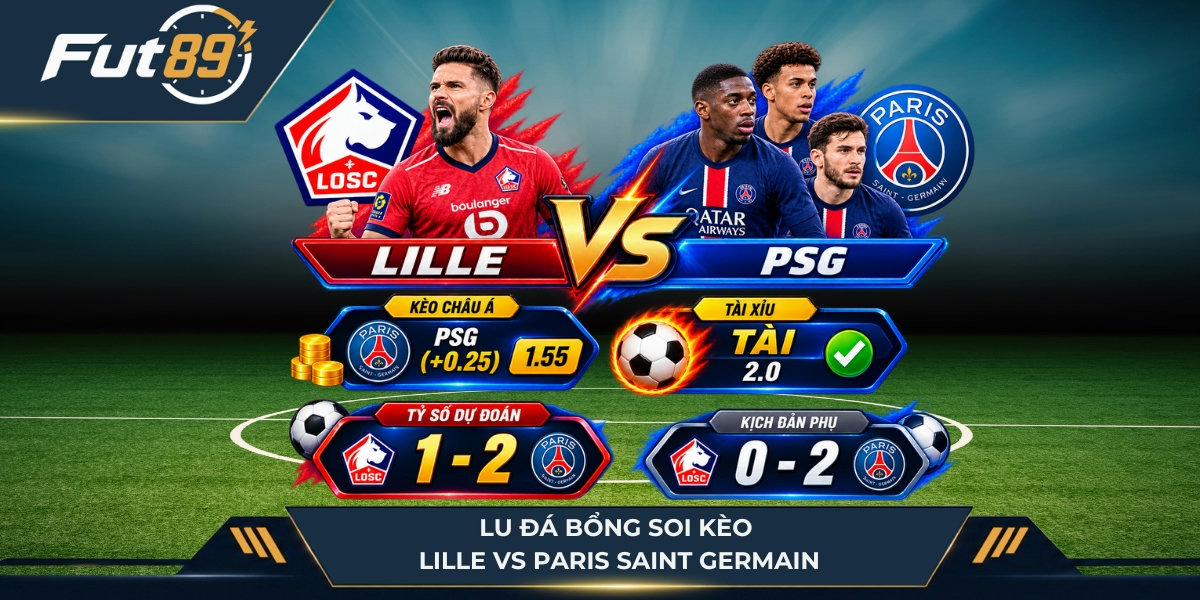 Lu Đá Bổng soi kèo Lille vs Paris Saint Germain
