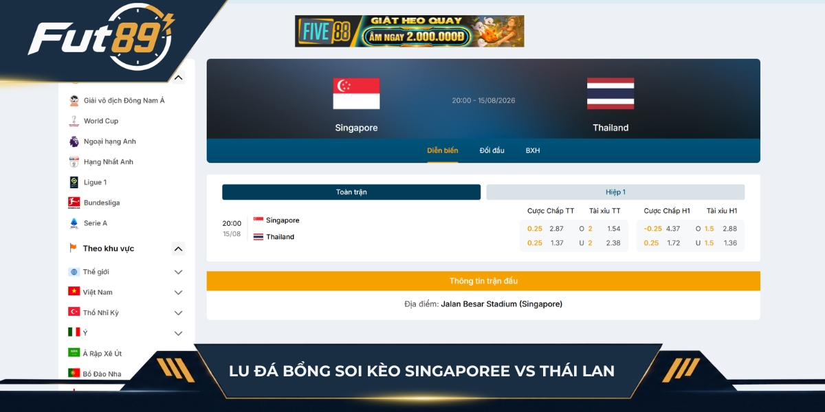 Lu Đá Bổng soi kèo Singapore vs Thái Lan