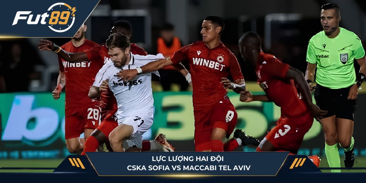 Lực lượng hai đội CSKA Sofia vs Maccabi Tel Aviv