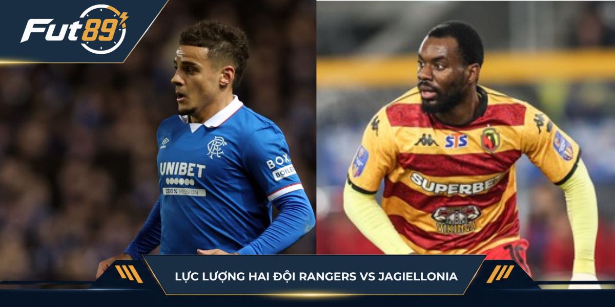Lực lượng hai đội Rangers vs Jagiellonia