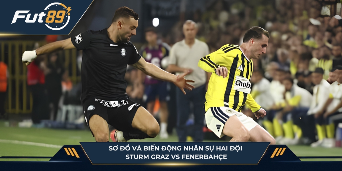 Sơ đồ và biến động nhân sự hai đội Sturm Graz vs Fenerbahçe