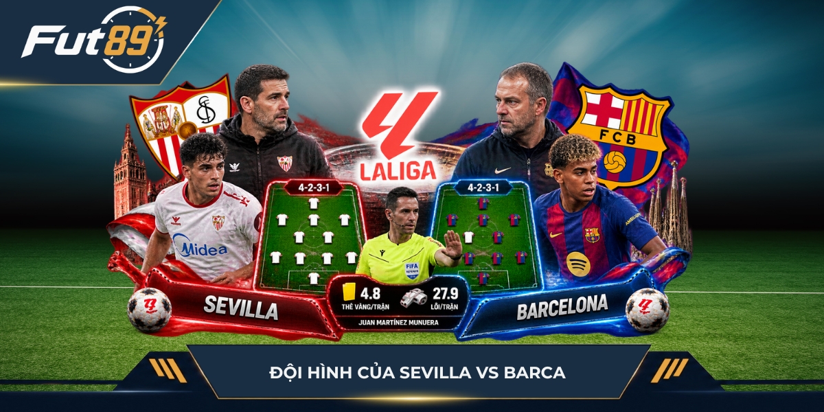 Đội hình của Sevilla vs Barca