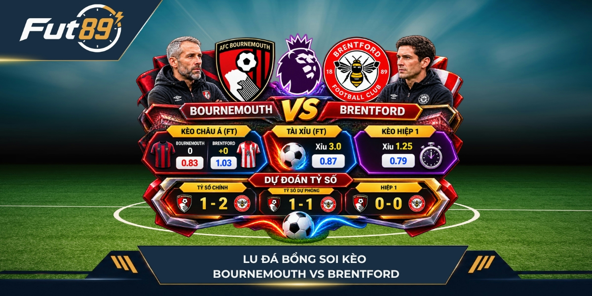 Lu Đá Bổng soi kèo Bournemouth vs Brentford
