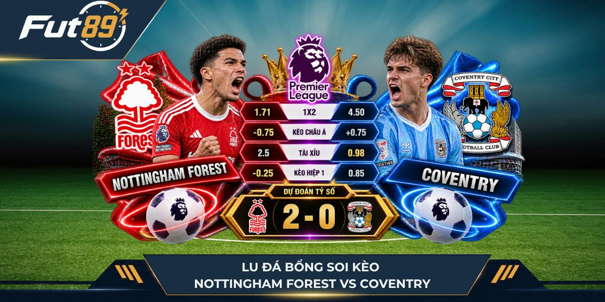 Lu Đá Bổng soi kèo Nottingham Forest vs Coventry