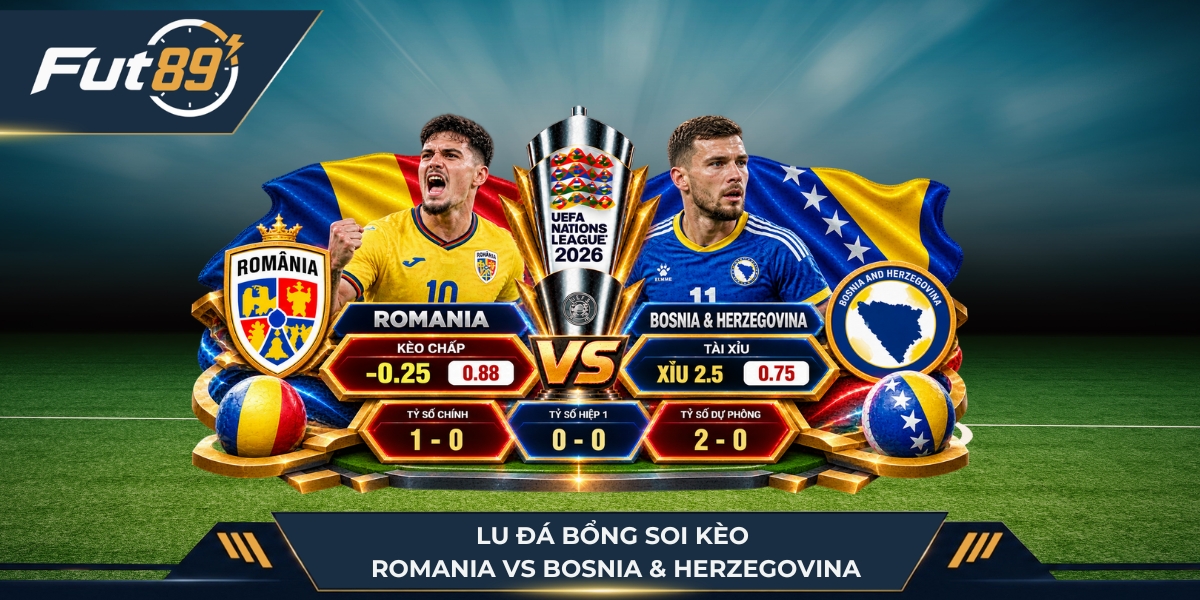 Lu Đá Bổng soi kèo Romania vs Bosnia & Herzegovina