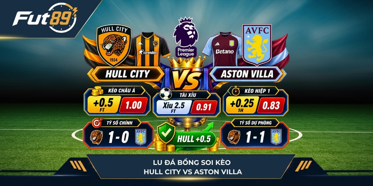Lu Đá Bổng soi kèo trận Hull City vs Aston Villa