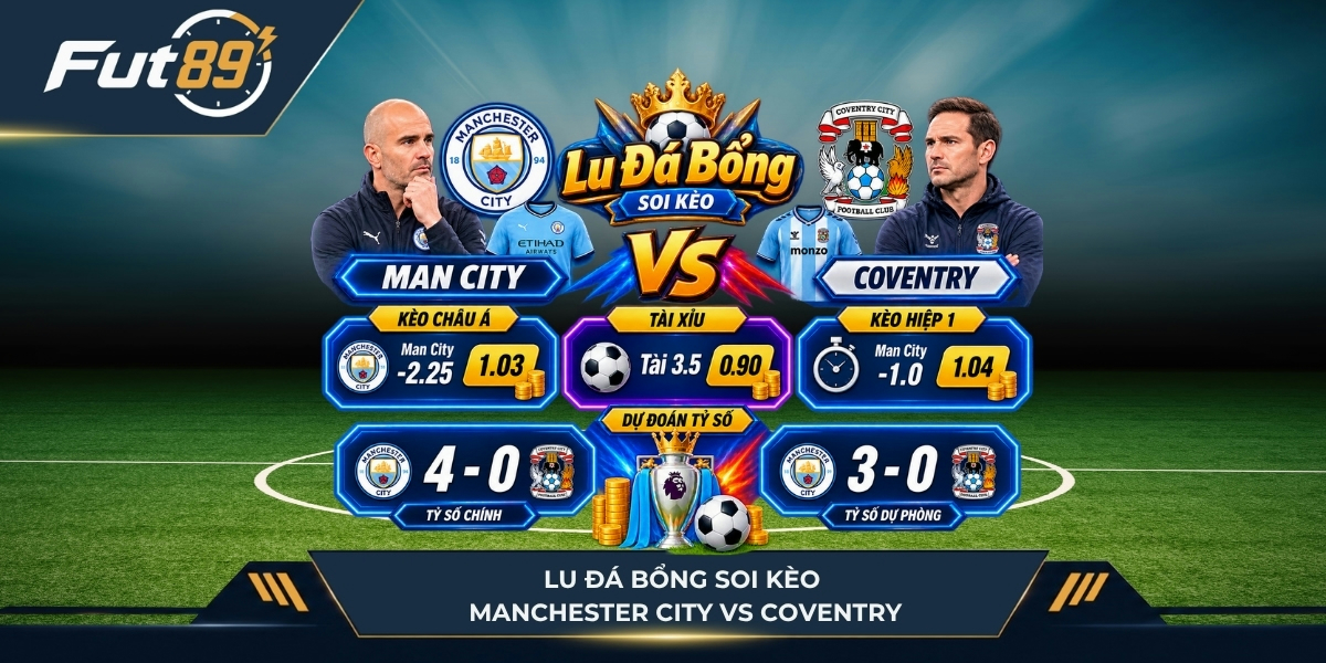 Lu Đá Bổng soi kèo Manchester City vs Coventry