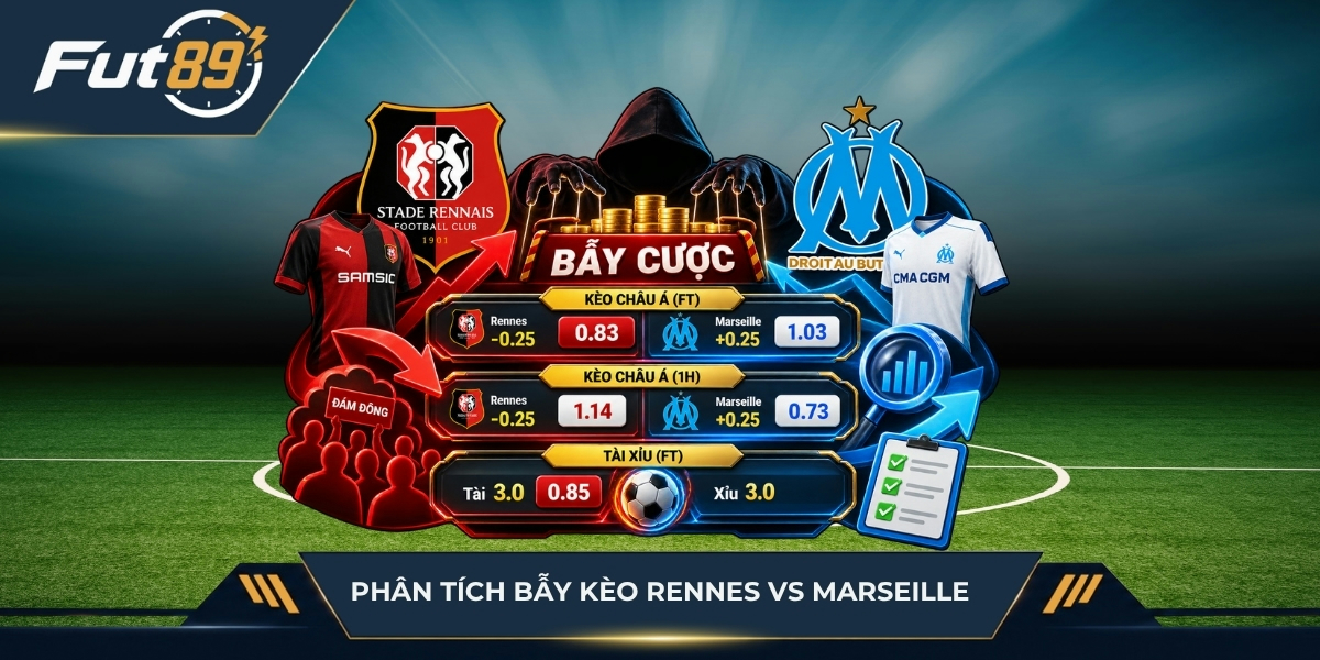 Phân tích bẫy kèo trận Rennes vs Marseille