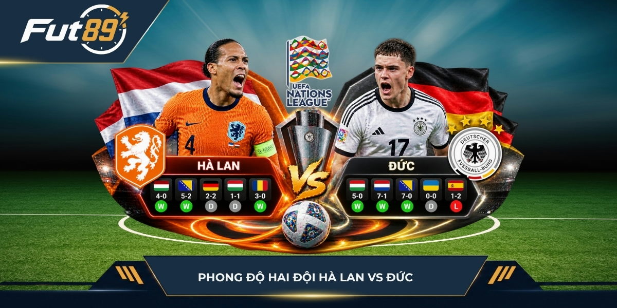 Phong độ hai đội Hà Lan vs Đức