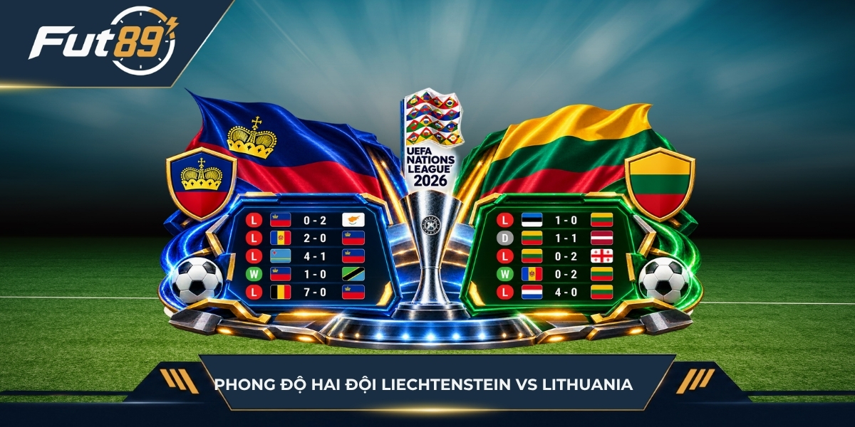 Phong độ hai đội Liechtenstein vs Lithuania