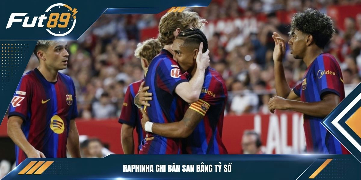 Raphinha ghi bàn san bằng tỷ số