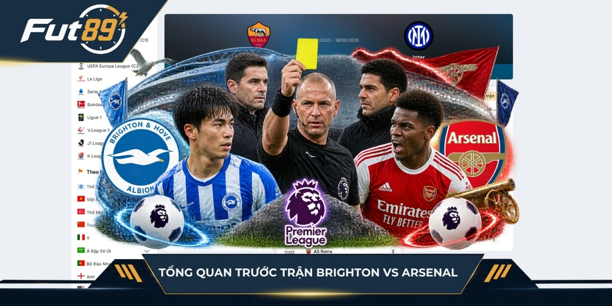 Tổng quan trước trận Brighton vs Arsenal