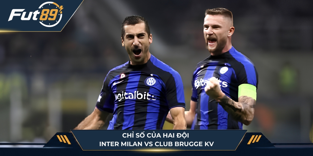 Chi số mà Inter Milan vs Club Brugge KV đang có