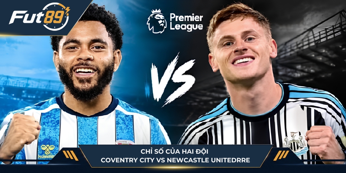 Chỉ số hai đội Coventry City vs Newcastle United
