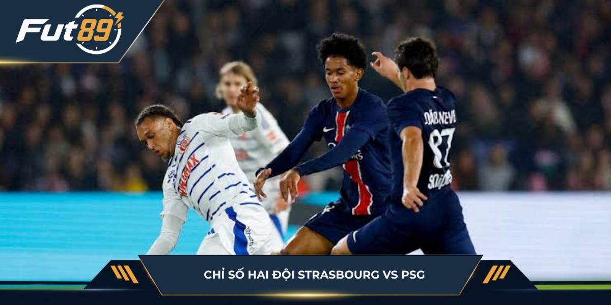 Chỉ số chi tiết của Strasbourg vs PSG
