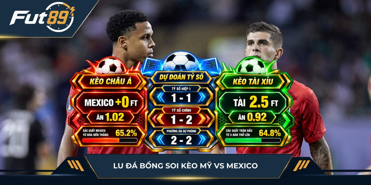 Lu Đá Bổng soi kèo trận Mỹ vs Mexico