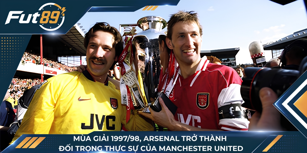 Mùa giải 1997/98, Arsenal trở thành đối trọng thực sự của Manchester United