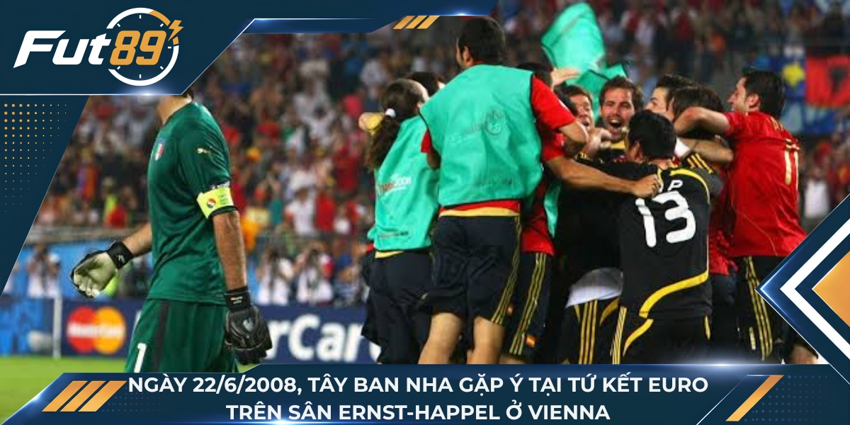 Ngày 22/6/2008, Tây Ban Nha gặp Ý tại tứ kết Euro