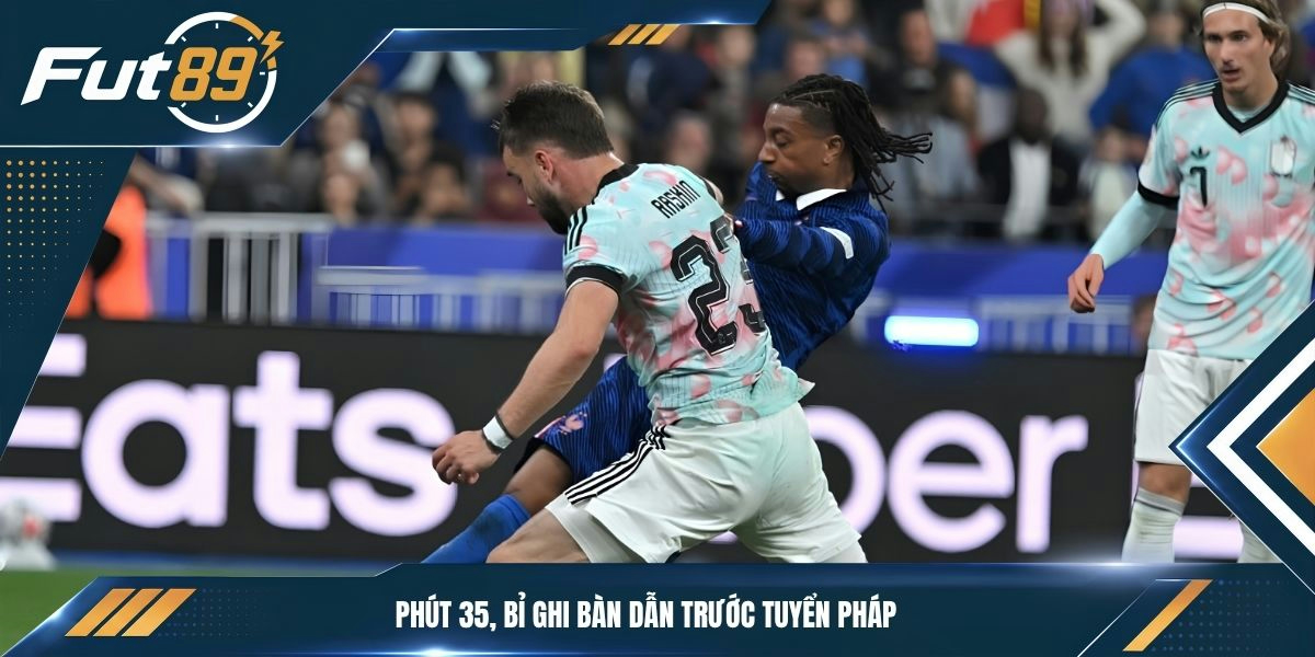 Phút 35, Bỉ ghi bàn dẫn trước tuyển Pháp