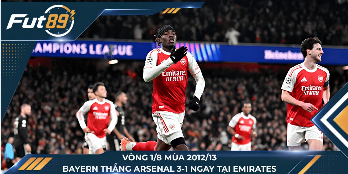 Bayern Munich thăng Arsenal 3-1 tại Emirates vòng 1/8 mùa 2012/13