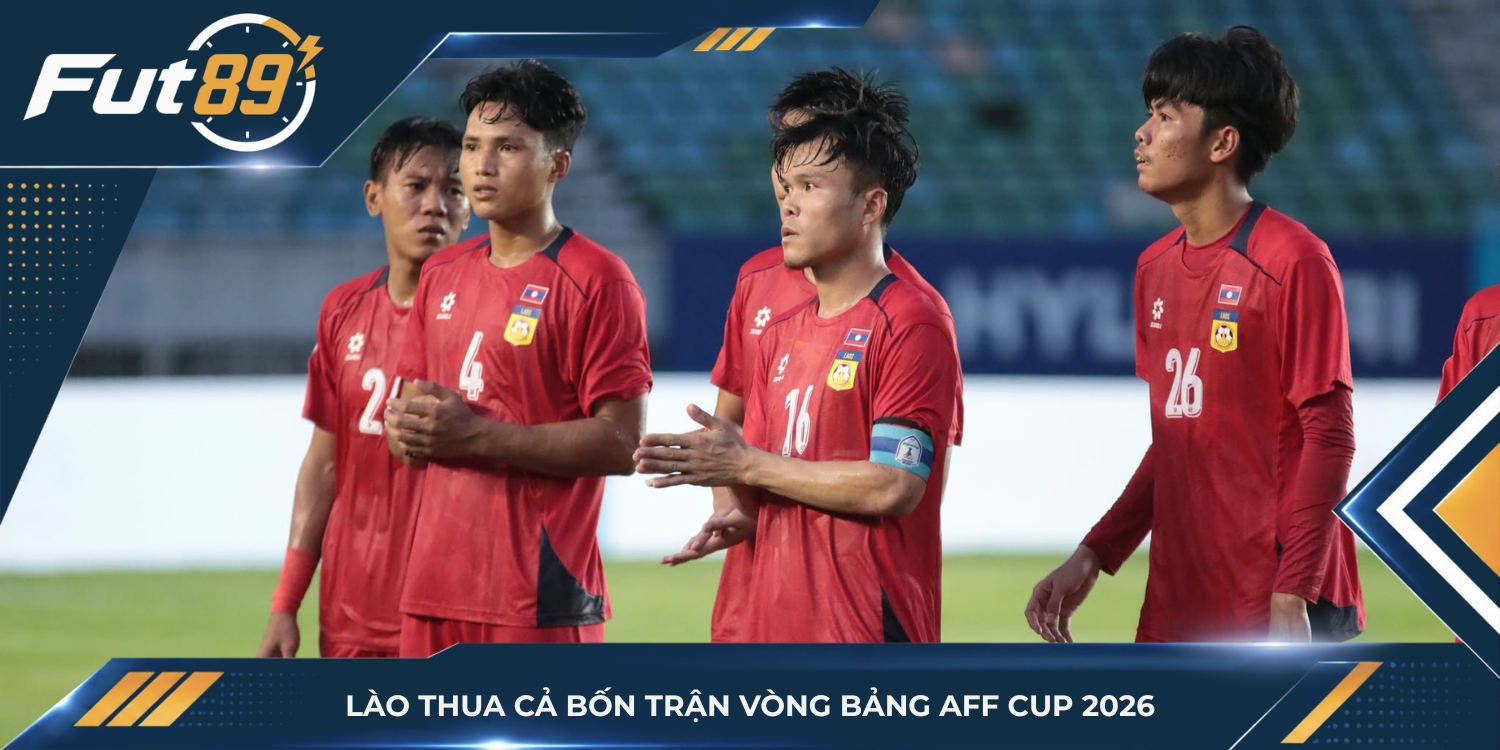 Lào thua cả bốn trận vòng bảng AFF Cup 2026