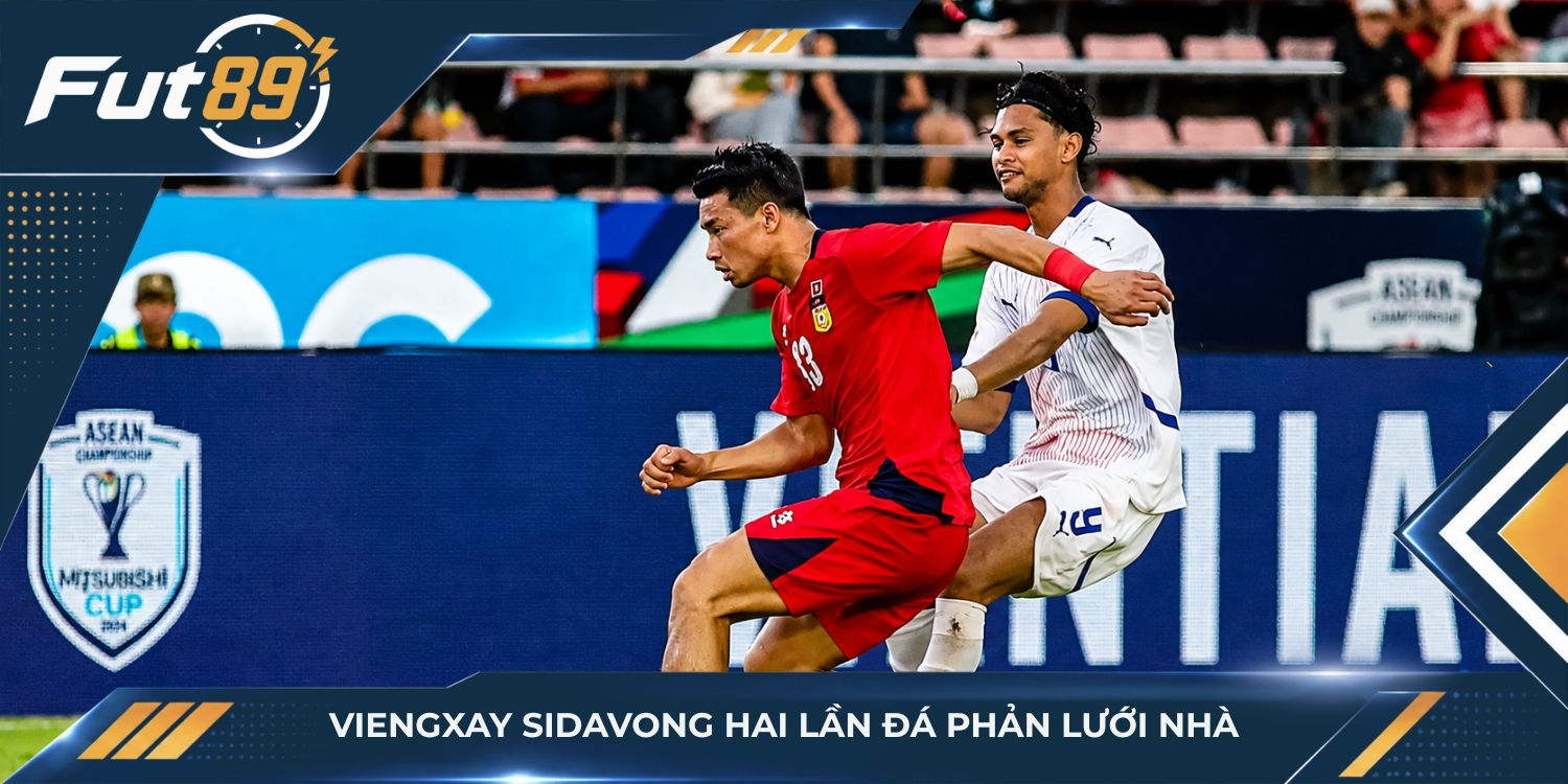 Viengxay Sidavong hai lần đá phản lưới nhà