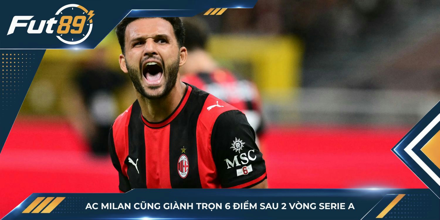 AC Milan cũng giành trọn 6 điểm sau 2 vòng Serie A